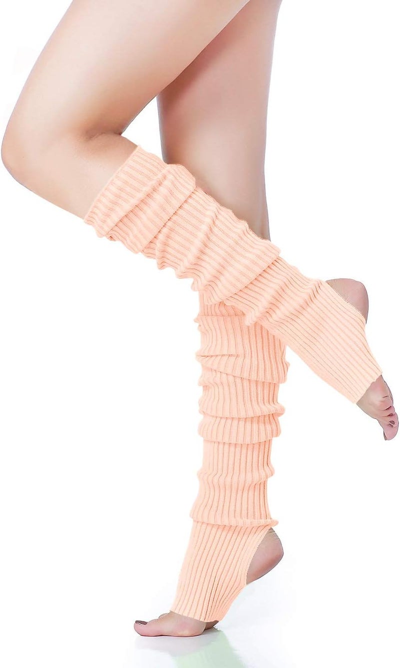 v28 Women’s Neon Knit Leg Warmer for 80s Party Dance Sports Yoga - Image 1